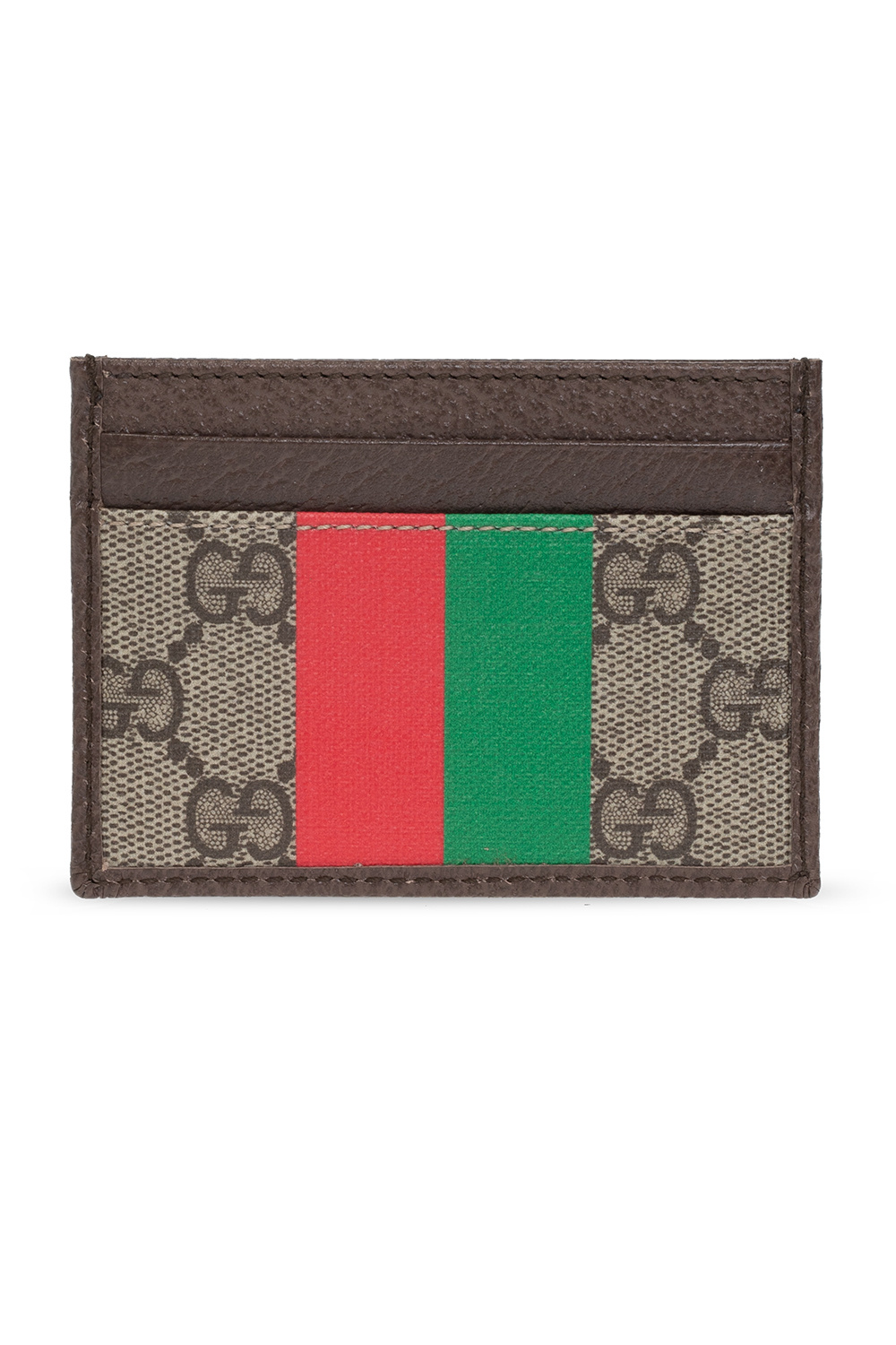 Gucci Beige on sale & Brown Tiger Logo Card Holder